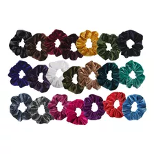  Scrunchies Donas Cabello Terciopelo Velvet Multicolor Liga