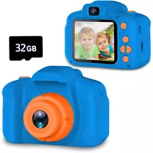 Camara Digital Hd Selfie Para Niños, Color Azul