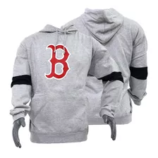 Sudadera Hoodie Beisbol Boston Majestic Gris 3xl Original 