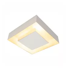 Plafon Sobrepor Luz Indireta Quadrado Branco 45cm 4 E27 110v/220v