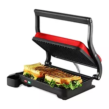 Ovente Parrilla Electrica Panini Para Interiores Con Doble P