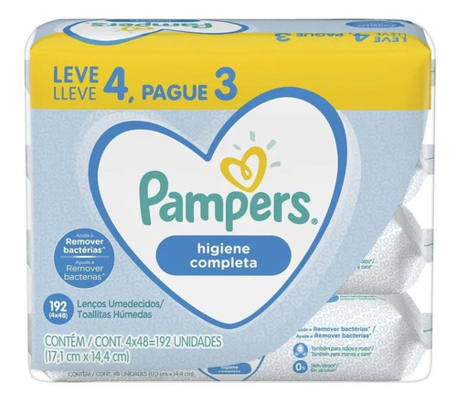Lenço Umedecido Leve 4 Pague 3 Pampers
