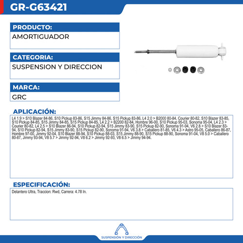 Amortiguador Mazda B2200 1982-1984 Foto 2