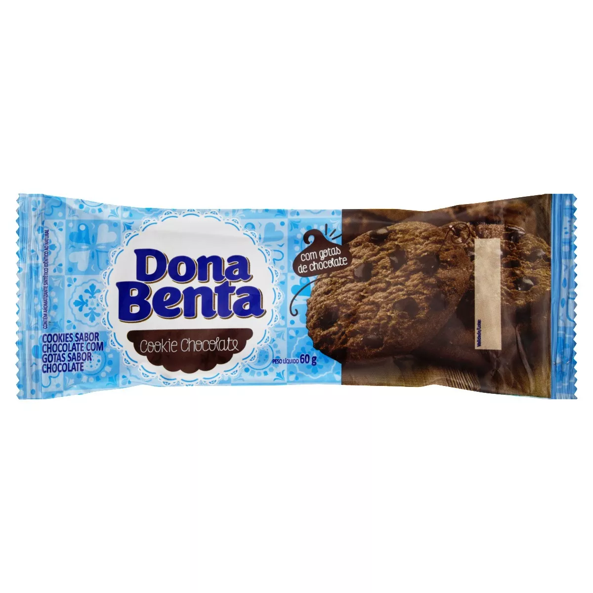 Biscoito Cookie Chocolate Com Gotas De Chocolate Dona Benta Pacote 60g