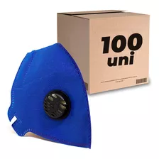 Kit 100un Máscara Respirador Pff2 Com Válvula Inmetro Epi