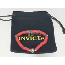 Pulseira Masc. Borracha Invicta Elements, Vermelha 35970