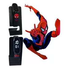 Lindo Relógio Led Infantil Homem Aranha Sport Bracelete