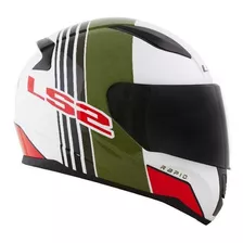 Capacete Ls2 Ff353 Rapid Multiply Verde/branco/vermelho