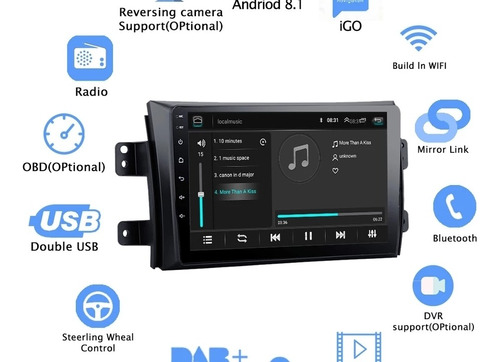 Android Suzuki Sx4 08-14 Wifi Gps Carplay Radio Usb Touch Hd Foto 4