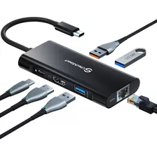 Concentrador Usb C, Adaptador Multipuerto Usb C Ethernet Ute