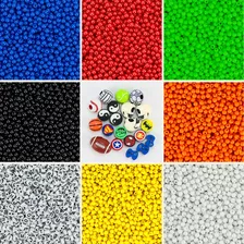 Kit Miçangas Coloridas Infantil 1300 Peças+ Fio De Silicone