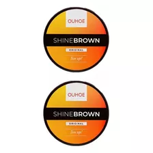  Creme Bronzeador Ouhoe Shine Brown, 100 G, Pacote Com 2