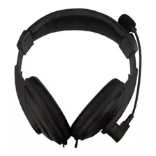 Headset Preto Flexível Emborrachado Microfone Ajustável