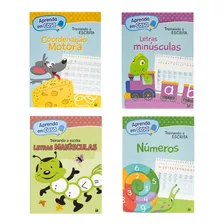 Kit 4 Livros De Caligrafia Infantil Treinar Os Traços Pontilhados Junção Das Palavras Praticar A Escrita Habilidades Motoras