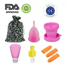 Copa Menstrual Cup Certificada + Vaso Estérilizador + Bolsa De Tela / Copita Menstruacion De Mujeres Mejor Calidad Suave