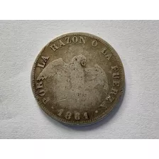 Moneda Chile 20 Centavos 1861 Plata 0.9 (x1313