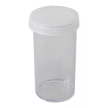 100 Embalagens Plásticos Cristal De 70ml Com Tampa Lacre