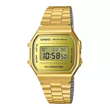 Reloj Casio Vintage - A168wegm-9df - Mujer Color De La Malla Dorado