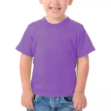 Polera Algodón Niños Manga Corta Para Estampar