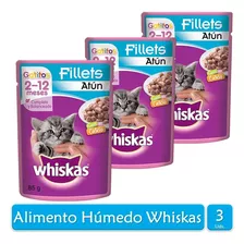 Whiskas Alimento Húmedo Gatitos 85g X3 Sobres