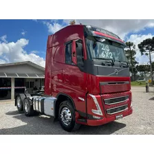 Volvo Fh 500 Vermelho Cab. Globetrotter 6x2 2023 Trucado Ec 