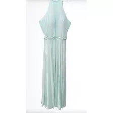 Excelente Vestido Halter Verde Menta Talla 2x