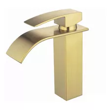 Torneira Banheiro Dourada Cascata Gold Monocomando Baixa