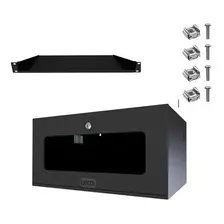 Mini Rack Organizador 5u Acrílica Onix Para Dvr Com Bandeja