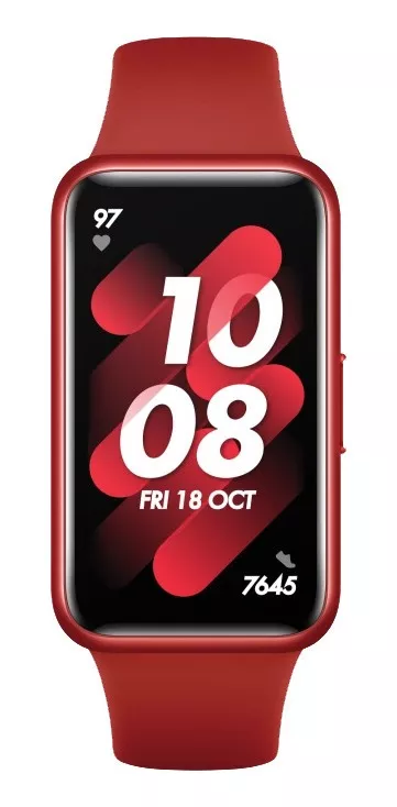Huawei Band 7 1.47 Caja De Polímero Red, Malla Flame Red De Silicona