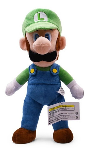 Peluche Luigi Super Mario Bros 34 Cm
