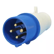 Plug Industrial 3p+t 16a 220v 9h Azul 014-9 - Jng Cor Branco