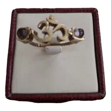 Anillo De Om Con Amatista 