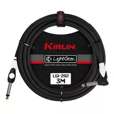 Cable Instrumento Negro Plug Angulo 3 Mts. Lgi-202-3 Kirlin