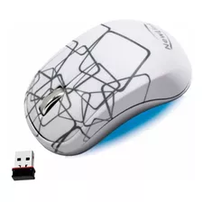 Mouse Sem Fio Óptico Wireless Usb Nano Para Notebook E Pc Cor Branco