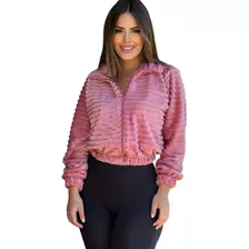 Casaco Sobretudo Teddy Xadrez Blusa Pelúcia Jaqueta Kimono