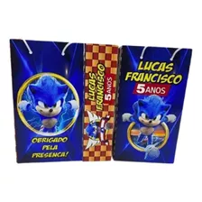 40 Sacolinha Personalizadas Do Sonic Lembrancinha 