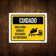 Placa De Sinalização - Área Carga Descarga Caminhões 36x46