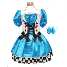 Fantasia Infantil Alice No País Das Maravilhas Tiara Frete