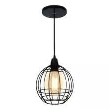 Lustre Luminária Pendente Aramado Curve Cobre Ou Preto