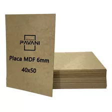 Placa Mdf Cru 6mm 40x50 C/10 Unids P/decoração E Artesato