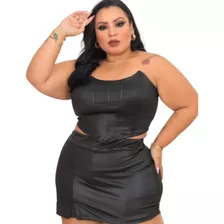 Cropped Corselet Plus Size Tamanho Grande 