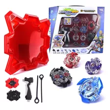 Kit Beyblade 4 In 2 + 2 Lançadores + Arena Promoção