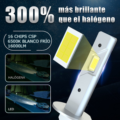 15000lm 6000k H1 Bombillas Led Antiniebla Para Serie Ford Foto 2