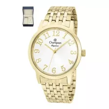 Relógio Champion Feminino Dourado Cn26171w + Kit Folheado Nf