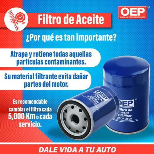 Filtro Aceite Para Acura Vigor 2.5 1992 Opof-3593 Foto 2