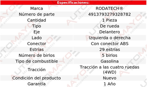 1 - Maza De Rueda Del Rodatech Commander V8 5.7l 06-10 Foto 5