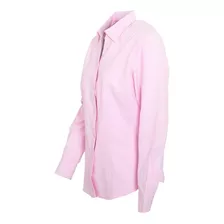 Blusa Oxford Manga Larga Cuello V Entallada