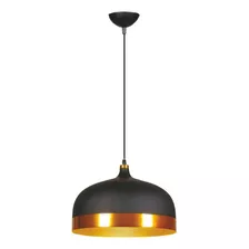 Lustre Pendente Persa Preto E Dourado 1 Lâmpada G-light