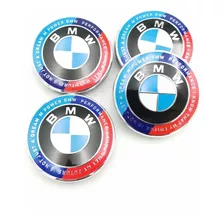 4 Tapas Centro De Rin Bmw 68mm , Performance Blue/red