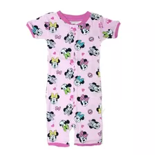 Macacão Romper Infantil Minnie Rosa Disney Original